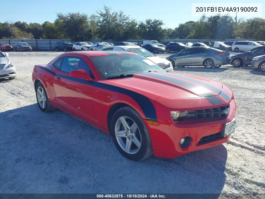 2G1FB1EV4A9190092 2010 Chevrolet Camaro 1Lt