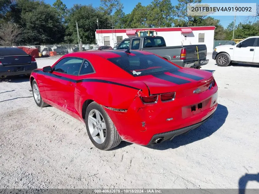 2010 Chevrolet Camaro 1Lt VIN: 2G1FB1EV4A9190092 Lot: 40632875