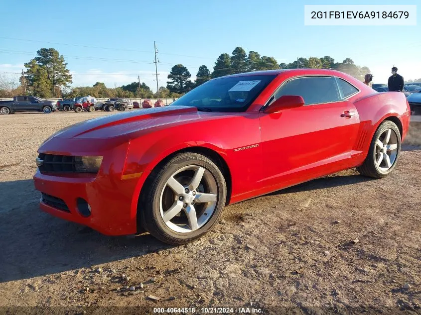 2G1FB1EV6A9184679 2010 Chevrolet Camaro 1Lt