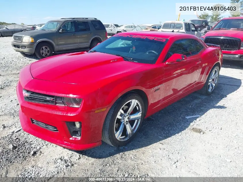 2010 Chevrolet Camaro 1Lt VIN: 2G1FB1EV4A9106403 Lot: 40673386