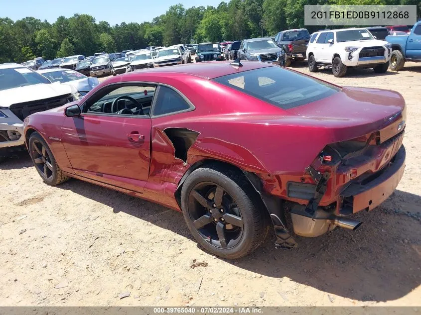 2011 Chevrolet Camaro 1Lt VIN: 2G1FB1ED0B9112868 Lot: 39765040