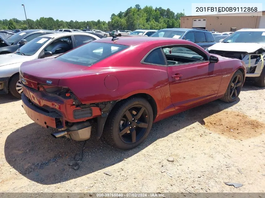 2G1FB1ED0B9112868 2011 Chevrolet Camaro 1Lt