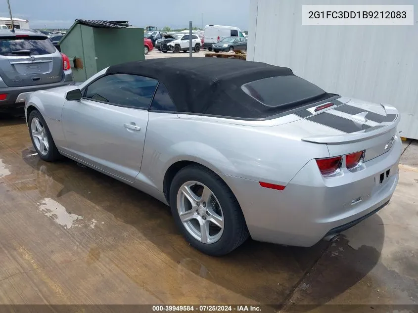 2G1FC3DD1B9212083 2011 Chevrolet Camaro 2Lt