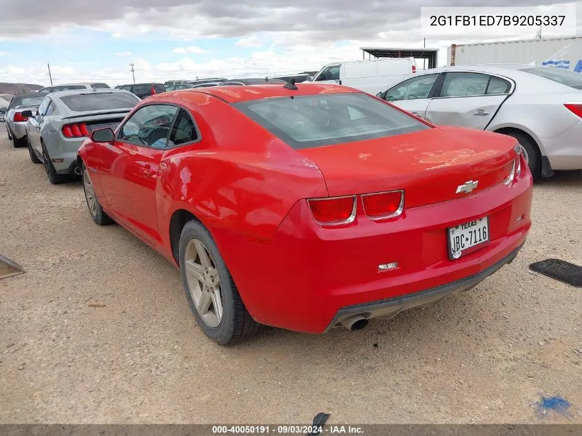 2G1FB1ED7B9205337 2011 Chevrolet Camaro 1Lt