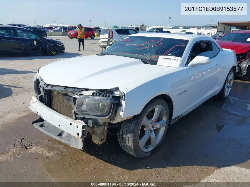 2G1FC1ED0B9153577 2011 Chevrolet Camaro 2Lt