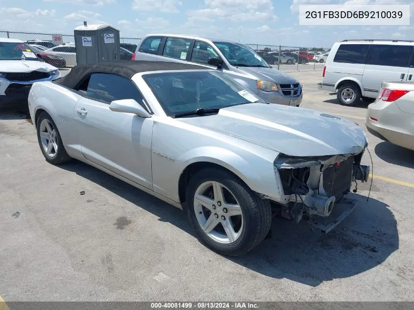 2011 Chevrolet Camaro 1Lt VIN: 2G1FB3DD6B9210039 Lot: 40081499