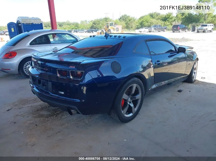 2011 Chevrolet Camaro 2Ss VIN: 2G1FK1EJ3B9148110 Lot: 40086705