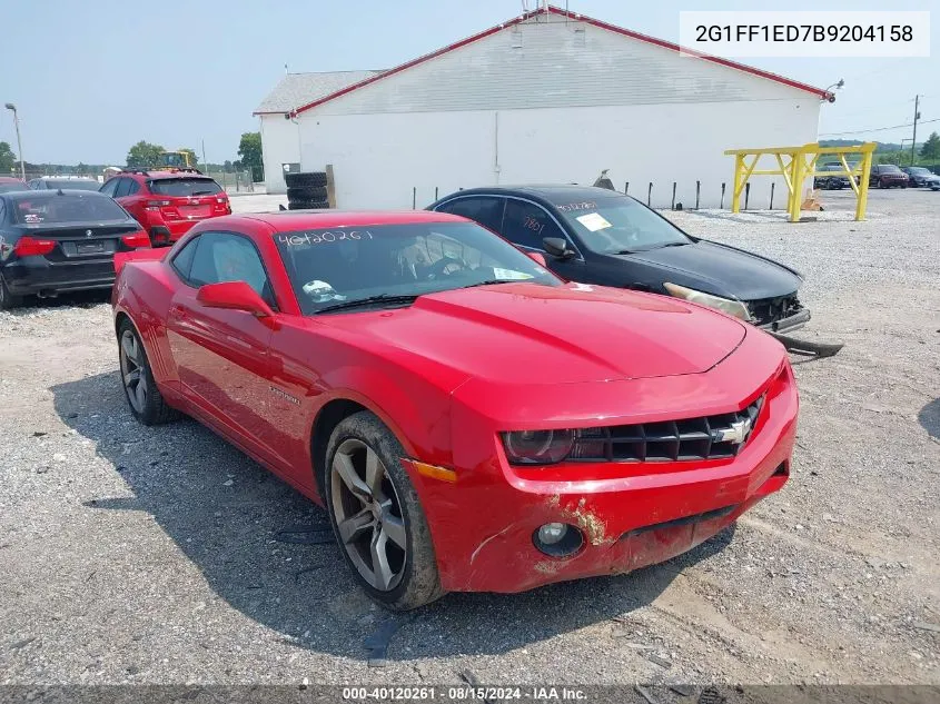 2011 Chevrolet Camaro 1Lt VIN: 2G1FF1ED7B9204158 Lot: 40120261