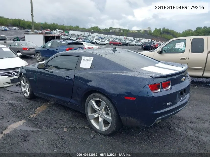 2G1FG1ED4B9179216 2011 Chevrolet Camaro 2Lt