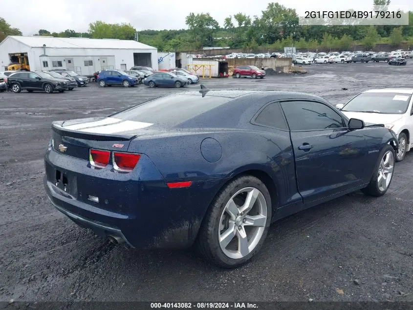 2G1FG1ED4B9179216 2011 Chevrolet Camaro 2Lt