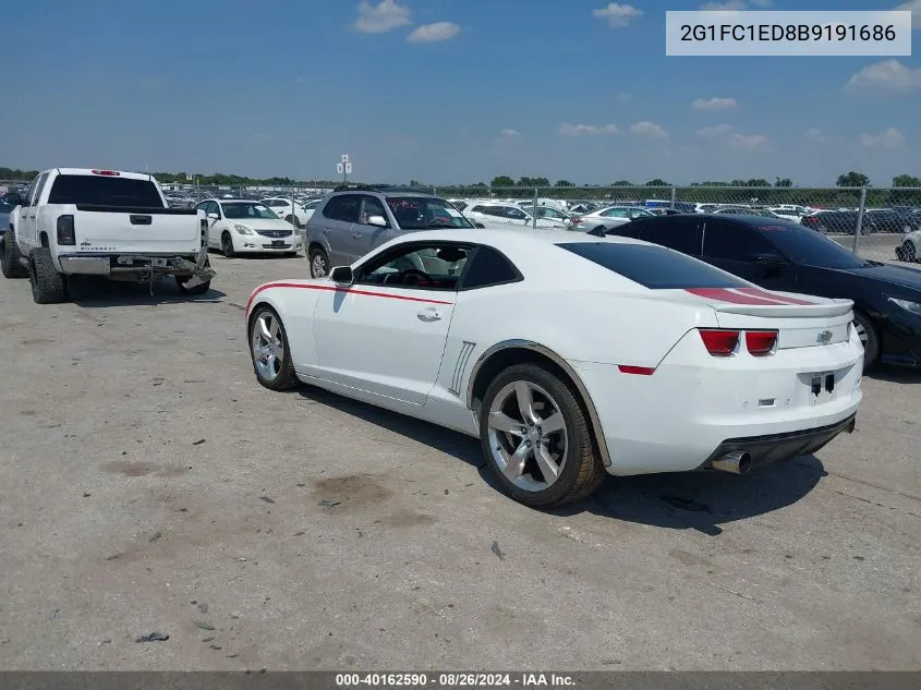 2011 Chevrolet Camaro 2Lt VIN: 2G1FC1ED8B9191686 Lot: 40162590