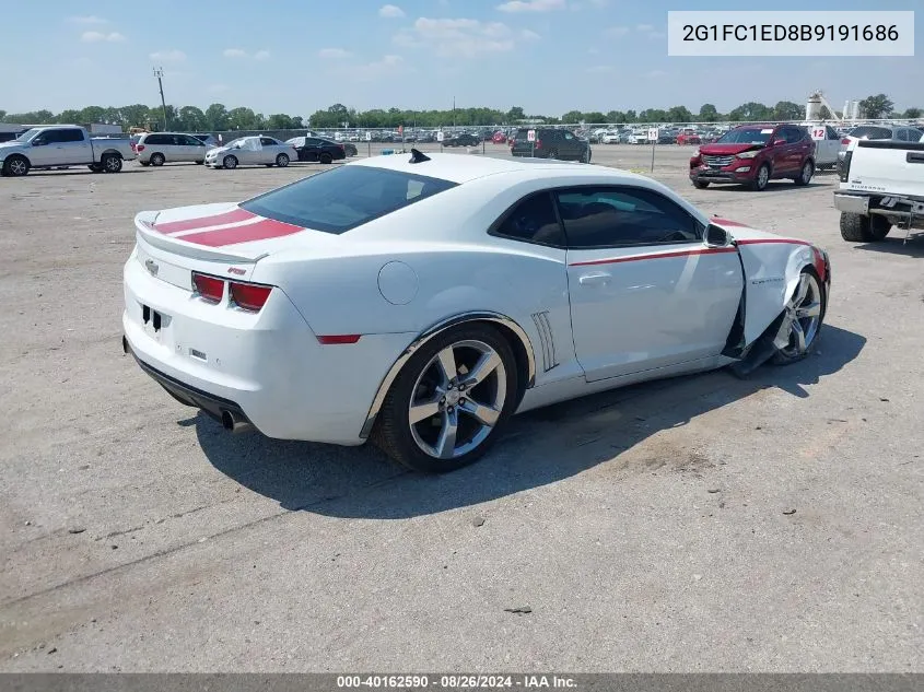 2011 Chevrolet Camaro 2Lt VIN: 2G1FC1ED8B9191686 Lot: 40162590