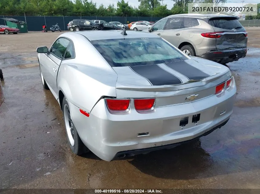 2011 Chevrolet Camaro 2Ls VIN: 2G1FA1ED7B9200724 Lot: 40199516