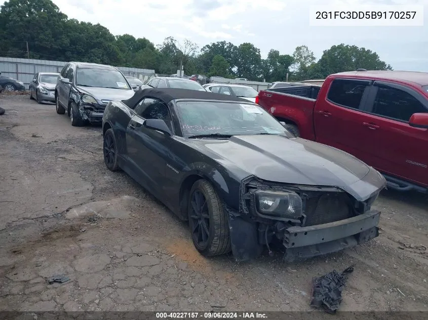 2011 Chevrolet Camaro 2Lt VIN: 2G1FC3DD5B9170257 Lot: 40227157