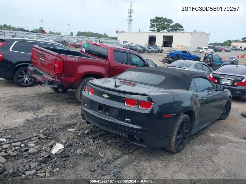 2011 Chevrolet Camaro 2Lt VIN: 2G1FC3DD5B9170257 Lot: 40227157