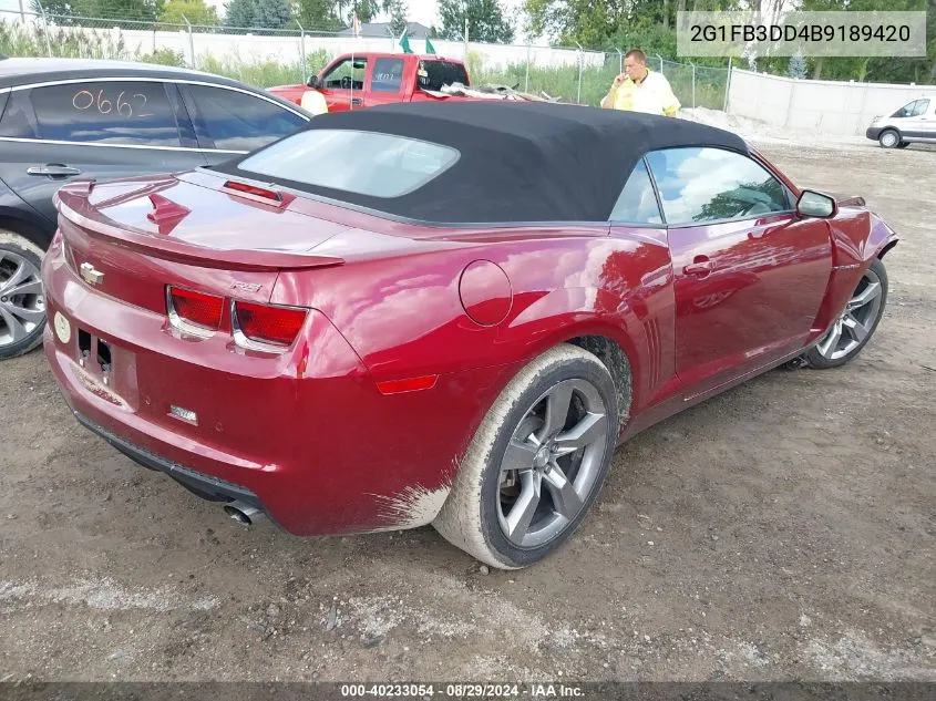 2G1FB3DD4B9189420 2011 Chevrolet Camaro 1Lt