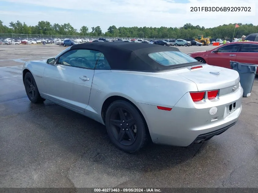 2G1FB3DD6B9209702 2011 Chevrolet Camaro 1Lt