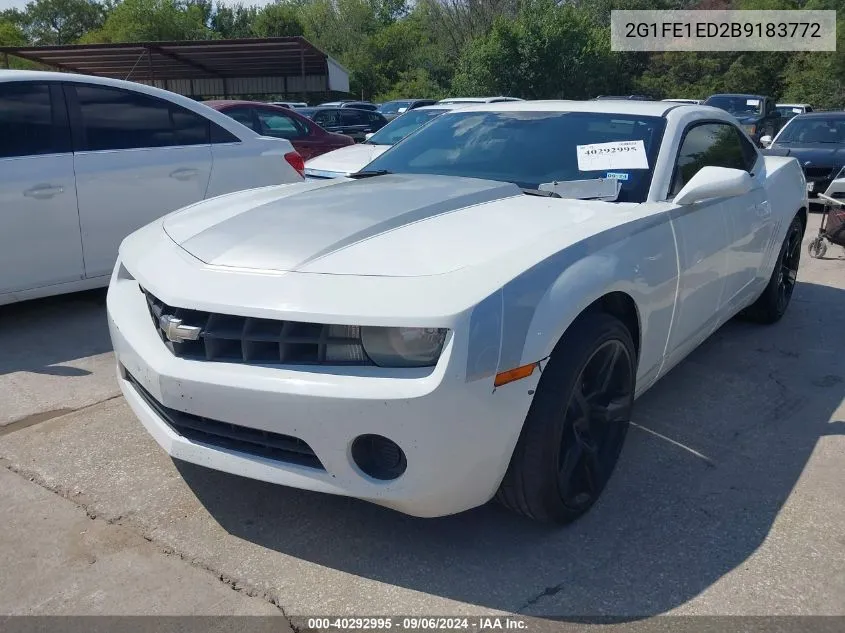 2011 Chevrolet Camaro 1Ls VIN: 2G1FE1ED2B9183772 Lot: 40292995