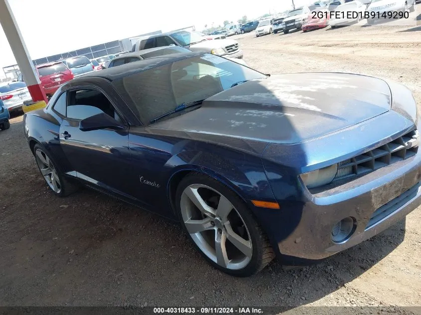 2011 Chevrolet Camaro 1Ls VIN: 2G1FE1ED1B9149290 Lot: 40318433