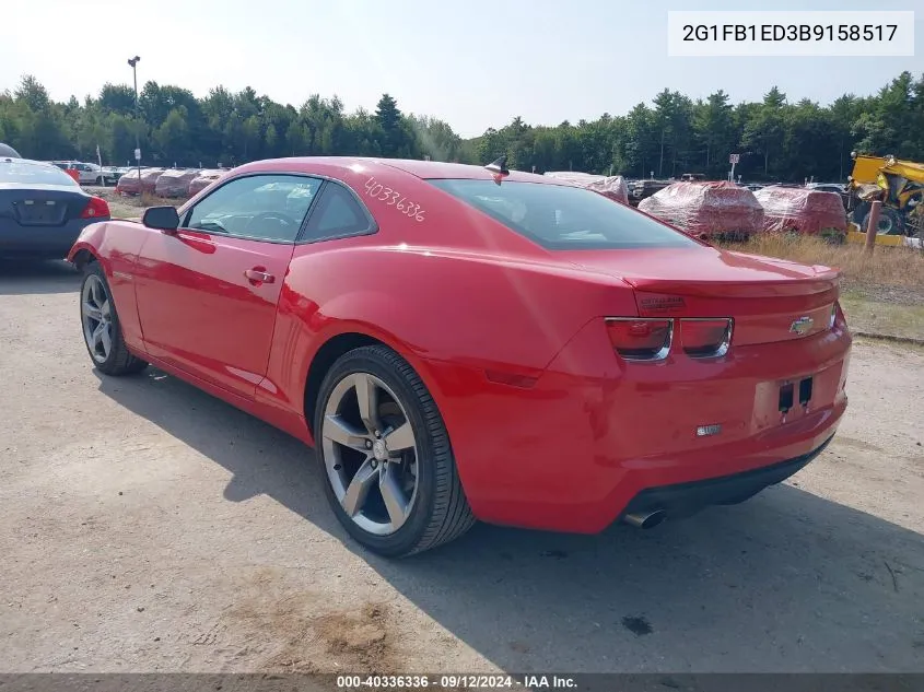 2G1FB1ED3B9158517 2011 Chevrolet Camaro 1Lt