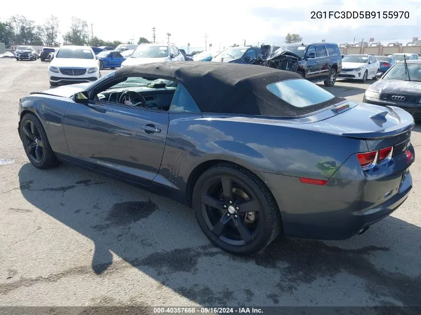 2011 Chevrolet Camaro Lt VIN: 2G1FC3DD5B9155970 Lot: 40357668