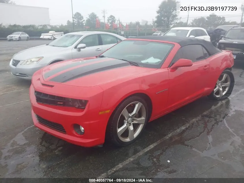 2011 Chevrolet Camaro 2Ss VIN: 2G1FK3DJ3B9197739 Lot: 40357764