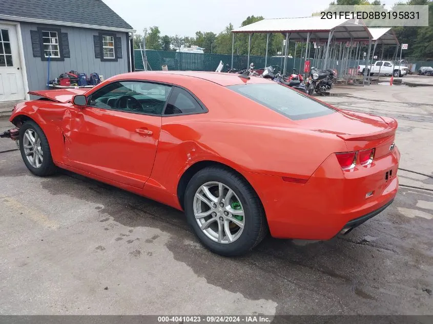 2011 Chevrolet Camaro 1Ls VIN: 2G1FE1ED8B9195831 Lot: 40410423