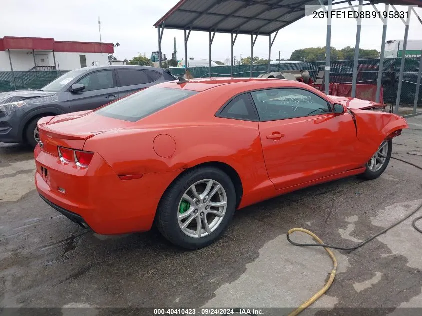 2011 Chevrolet Camaro 1Ls VIN: 2G1FE1ED8B9195831 Lot: 40410423