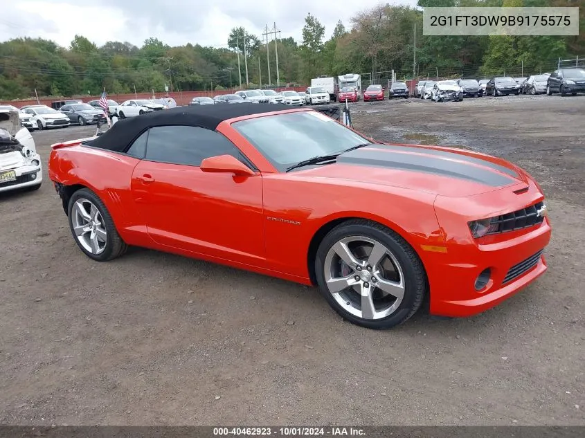 2011 Chevrolet Camaro 2Ss VIN: 2G1FT3DW9B9175575 Lot: 40462923