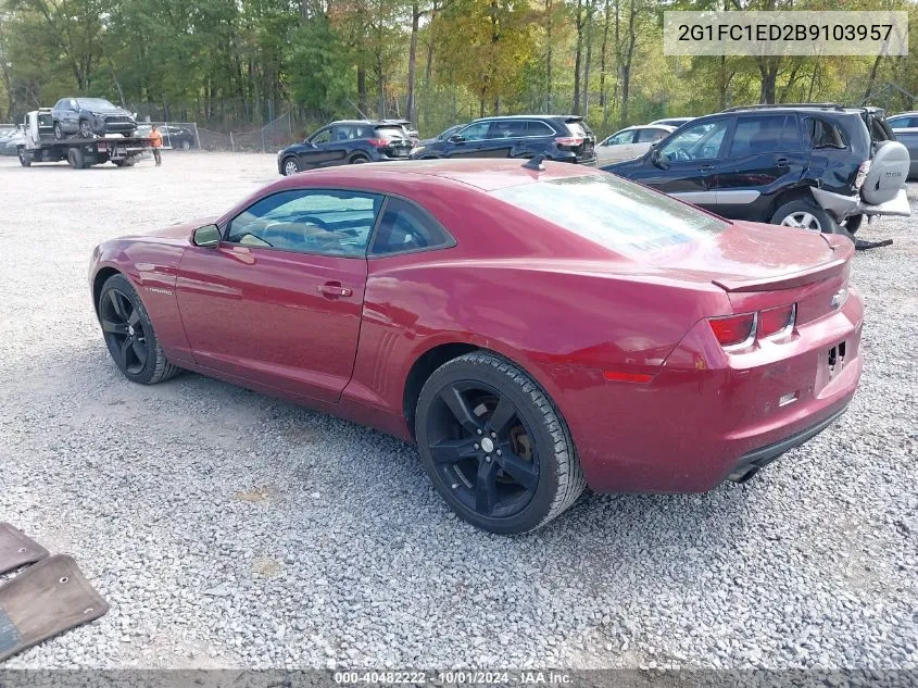 2011 Chevrolet Camaro 2Lt VIN: 2G1FC1ED2B9103957 Lot: 40482222