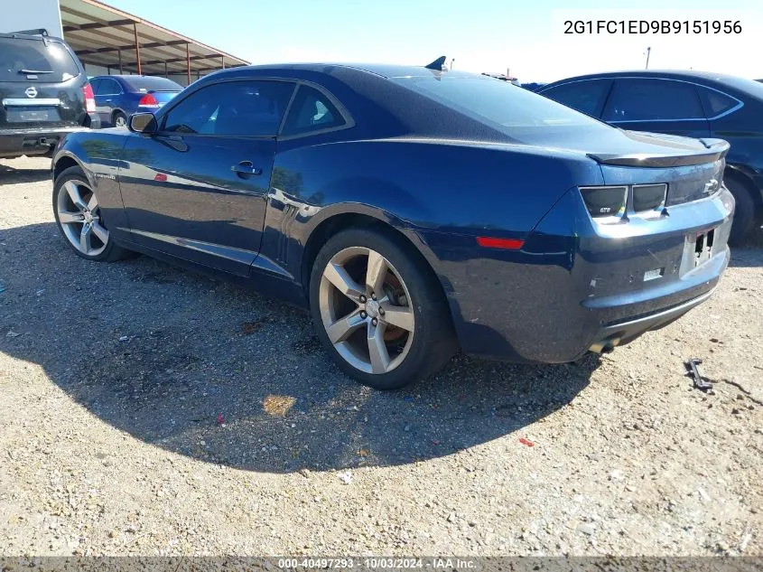 2011 Chevrolet Camaro 2Lt VIN: 2G1FC1ED9B9151956 Lot: 40497293