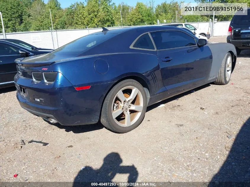 2011 Chevrolet Camaro 2Lt VIN: 2G1FC1ED9B9151956 Lot: 40497293