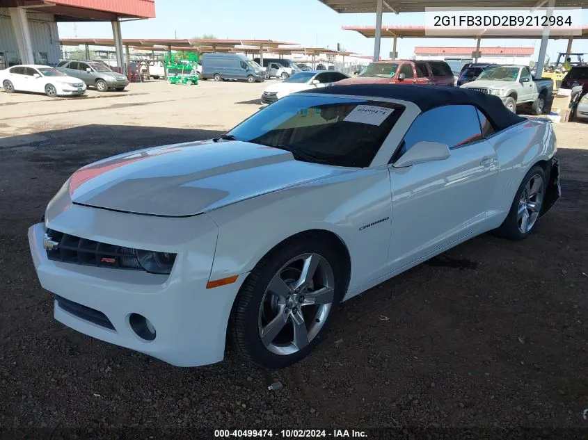 2011 Chevrolet Camaro 1Lt VIN: 2G1FB3DD2B9212984 Lot: 40499474