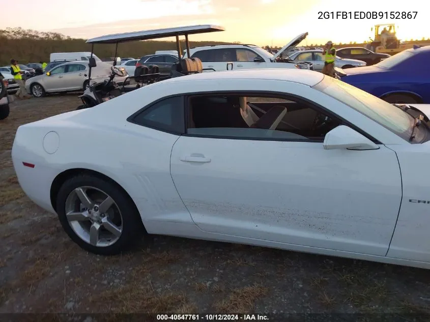 2G1FB1ED0B9152867 2011 Chevrolet Camaro 1Lt