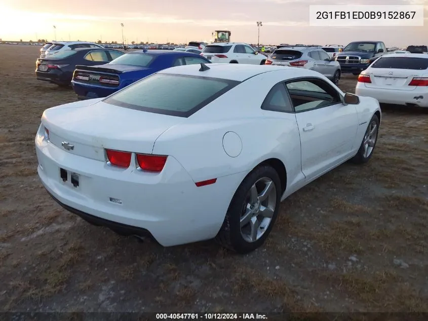 2011 Chevrolet Camaro 1Lt VIN: 2G1FB1ED0B9152867 Lot: 40547761