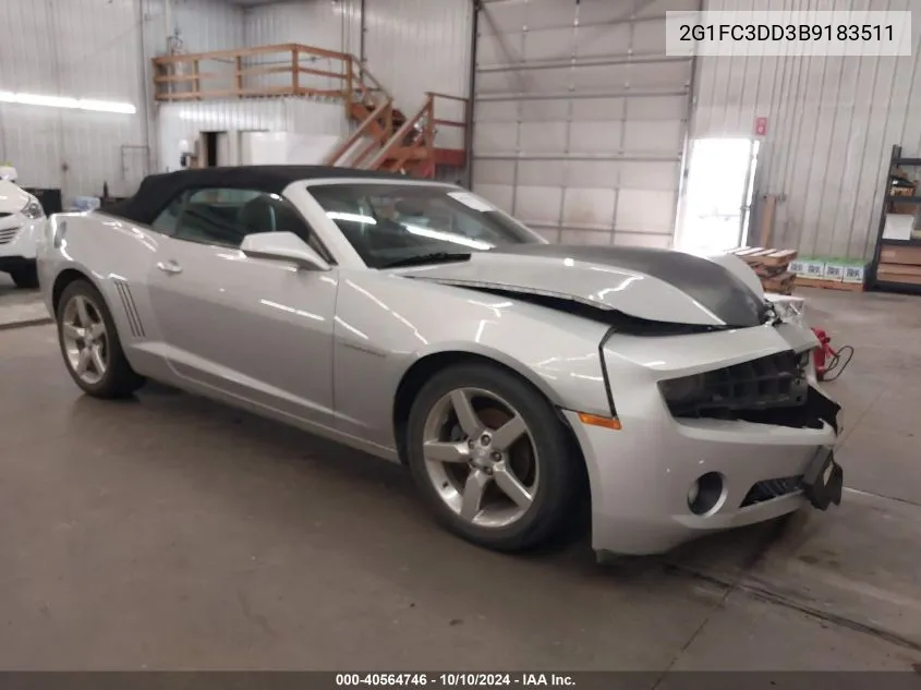 2G1FC3DD3B9183511 2011 Chevrolet Camaro 2Lt