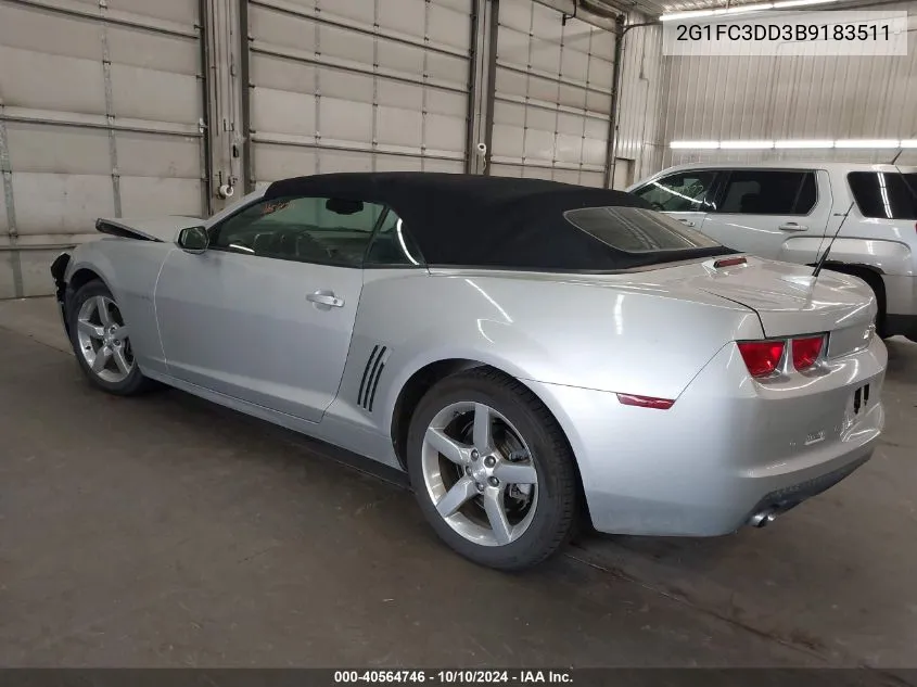 2011 Chevrolet Camaro 2Lt VIN: 2G1FC3DD3B9183511 Lot: 40564746