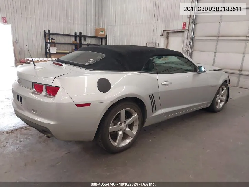 2G1FC3DD3B9183511 2011 Chevrolet Camaro 2Lt