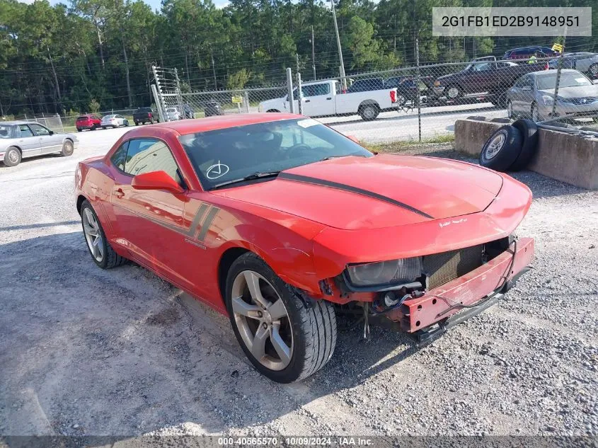 2011 Chevrolet Camaro 1Lt VIN: 2G1FB1ED2B9148951 Lot: 40565570