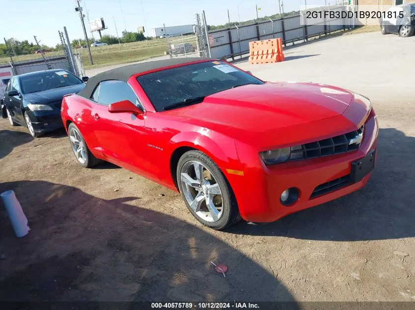 2011 Chevrolet Camaro 1Lt VIN: 2G1FB3DD1B9201815 Lot: 40575789