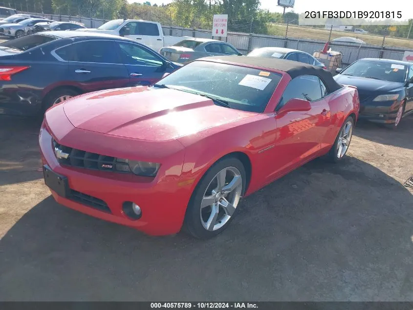 2G1FB3DD1B9201815 2011 Chevrolet Camaro 1Lt