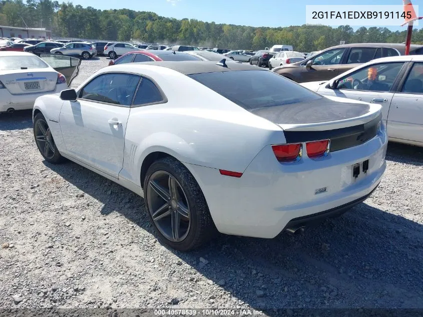 2011 Chevrolet Camaro 2Ls VIN: 2G1FA1EDXB9191145 Lot: 40578539