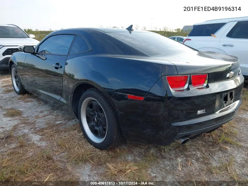 2011 Chevrolet Camaro 1Ls VIN: 2G1FE1ED4B9196314 Lot: 40617813