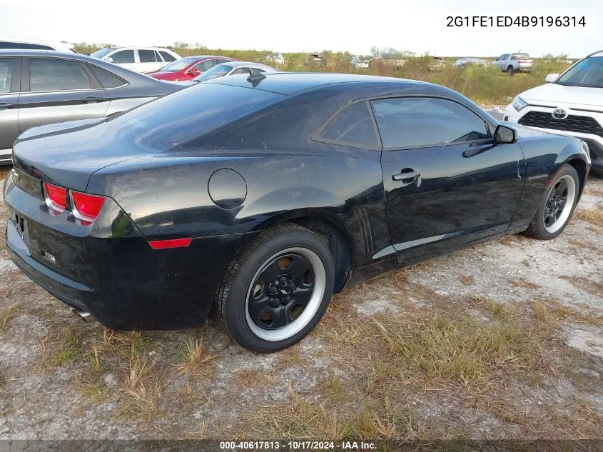 2011 Chevrolet Camaro 1Ls VIN: 2G1FE1ED4B9196314 Lot: 40617813