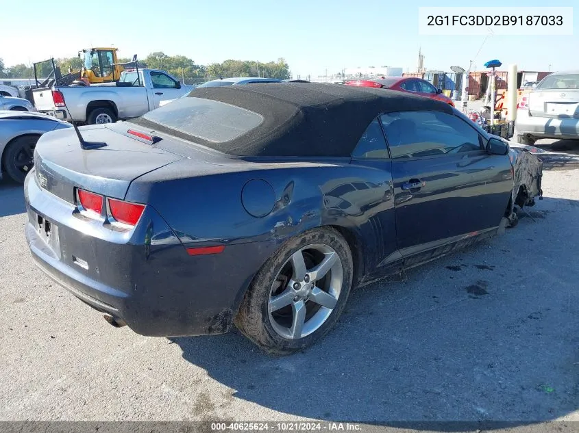 2011 Chevrolet Camaro Lt VIN: 2G1FC3DD2B9187033 Lot: 40625624