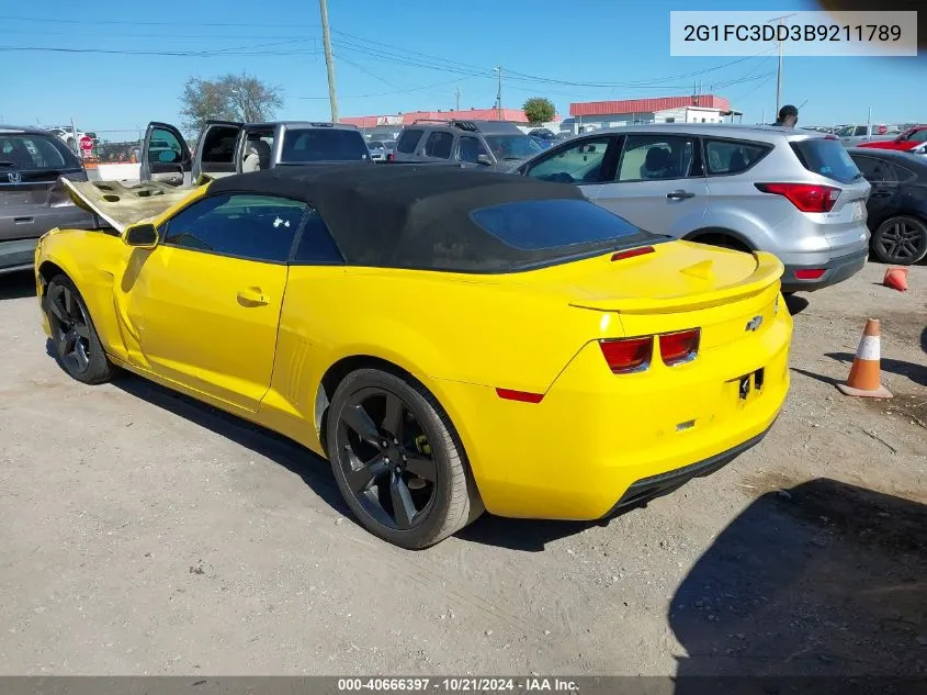 2G1FC3DD3B9211789 2011 Chevrolet Camaro 2Lt