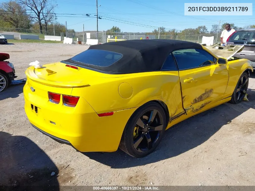 2G1FC3DD3B9211789 2011 Chevrolet Camaro 2Lt