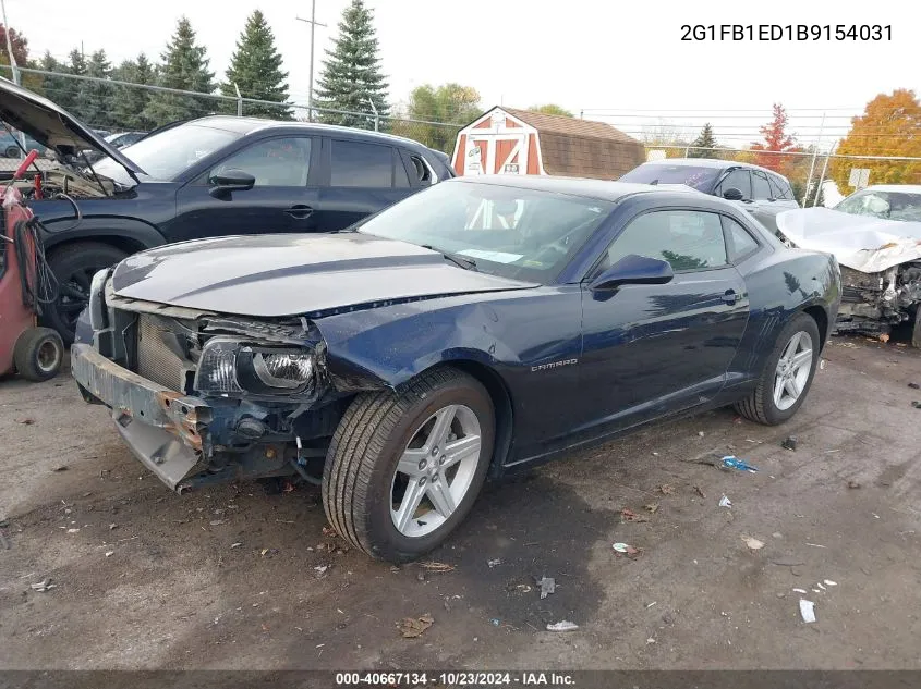 2011 Chevrolet Camaro 1Lt VIN: 2G1FB1ED1B9154031 Lot: 40667134