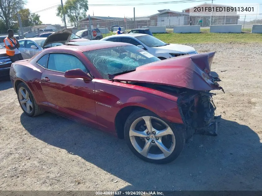 2G1FB1ED1B9113401 2011 Chevrolet Camaro 1Lt