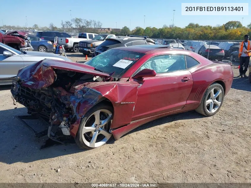 2011 Chevrolet Camaro 1Lt VIN: 2G1FB1ED1B9113401 Lot: 40691637